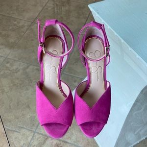 Jessica Simpson Hot Pink Heels Size 5 1/2 Brand New
